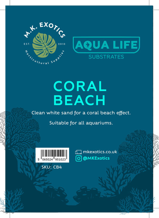 Aqualife Coral Beach Sand 4Kg Aquatic Invertebrate Reptile Substrate
