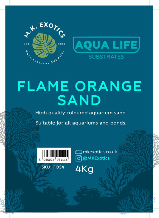AquaLife Flame Orange Sand 4Kg Aquatic Invertebrate Reptile Substrate