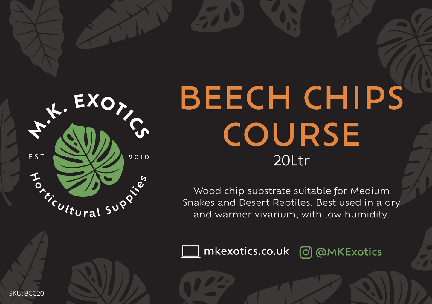 Beech Chip Course 20Ltr Reptile Substrate