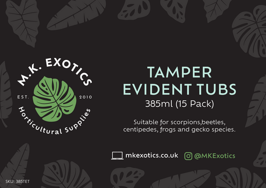 Tamper Evident Transport Tubs 385ml x15 Invertebrate and Reptile Accessories