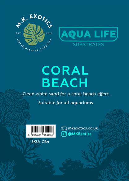 Aqualife Coral Beach Sand 4Kg Aquatic Invertebrate Reptile Substrate