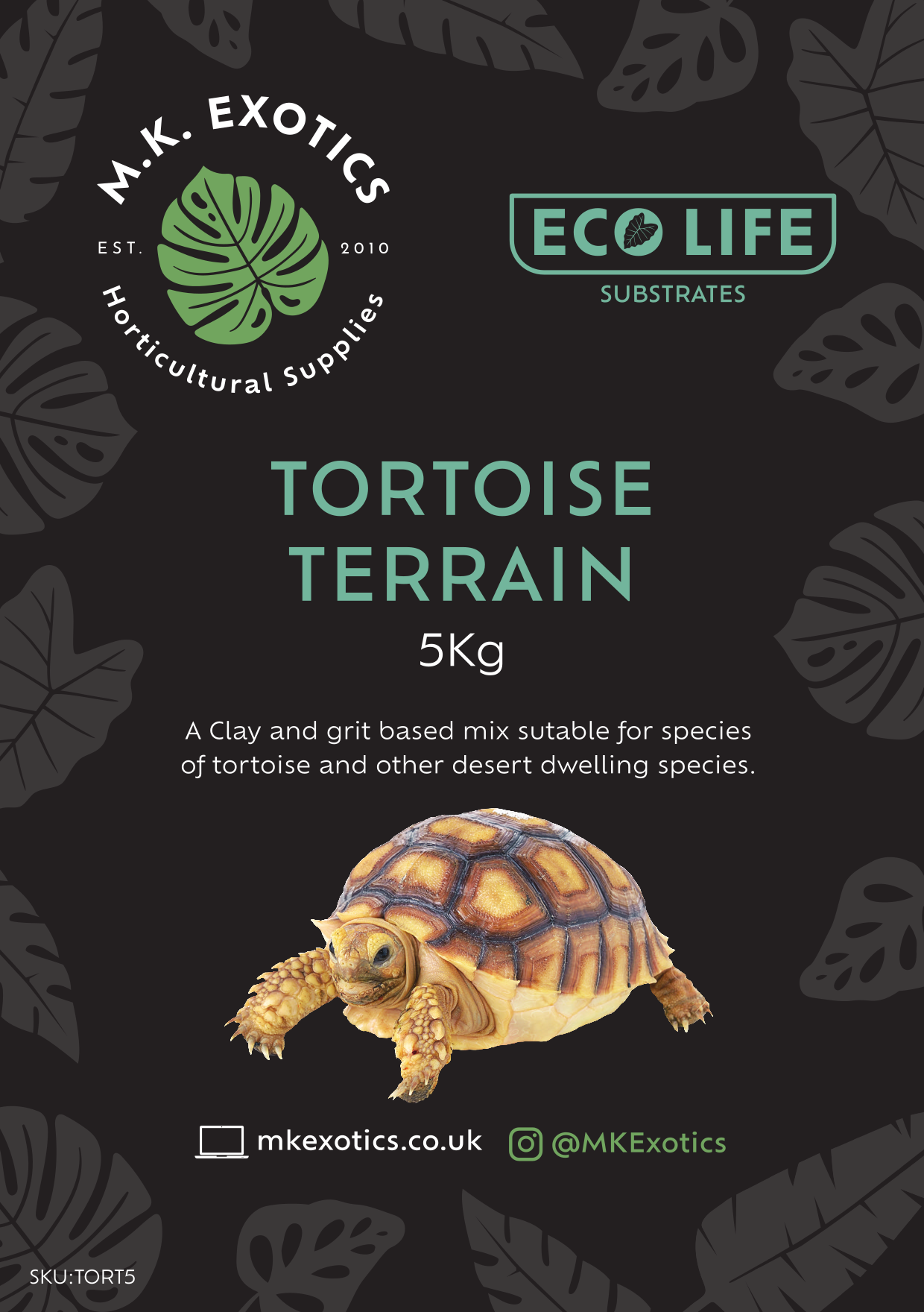 Eco Life Tortoise Den 5Kg Invertebrate and Reptile Substrate