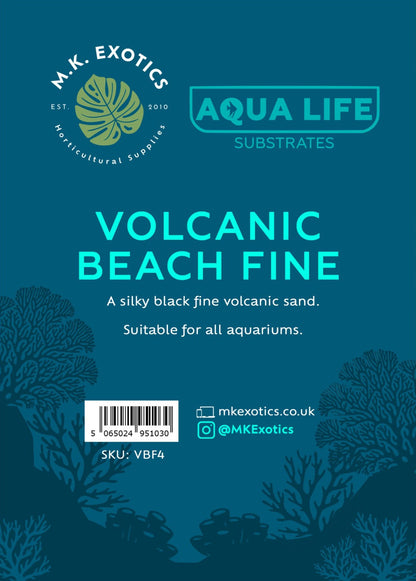 AquaLife Volcanic Sand Fine 4Kg Aquatic, Invertebrate and Reptile Substrate