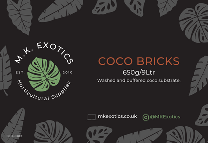 Coco Substrate Brick 650g 9Ltr Invertebrate and Reptile Substrate