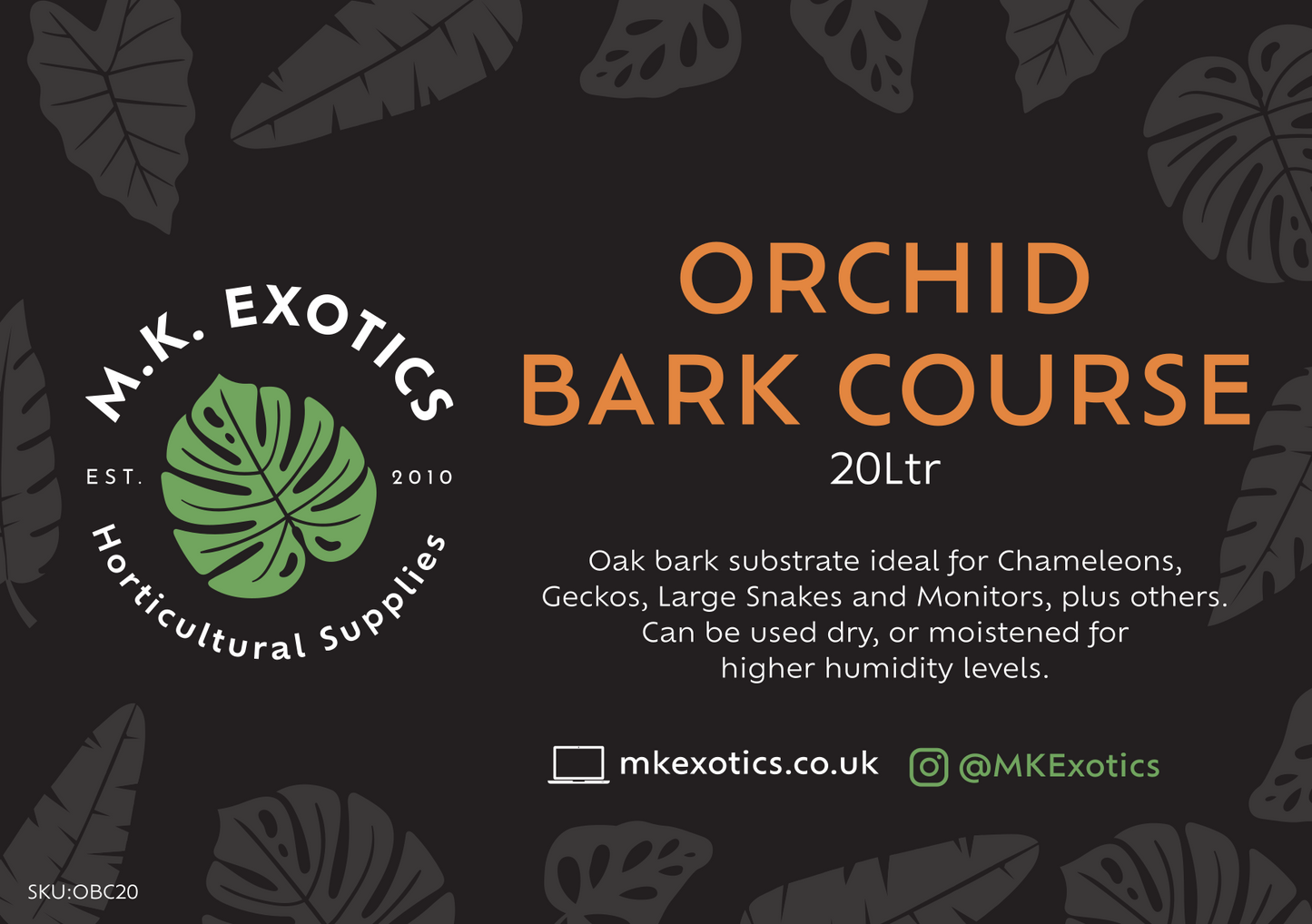 Orchid Bark Course 20Ltr Reptile Substrate